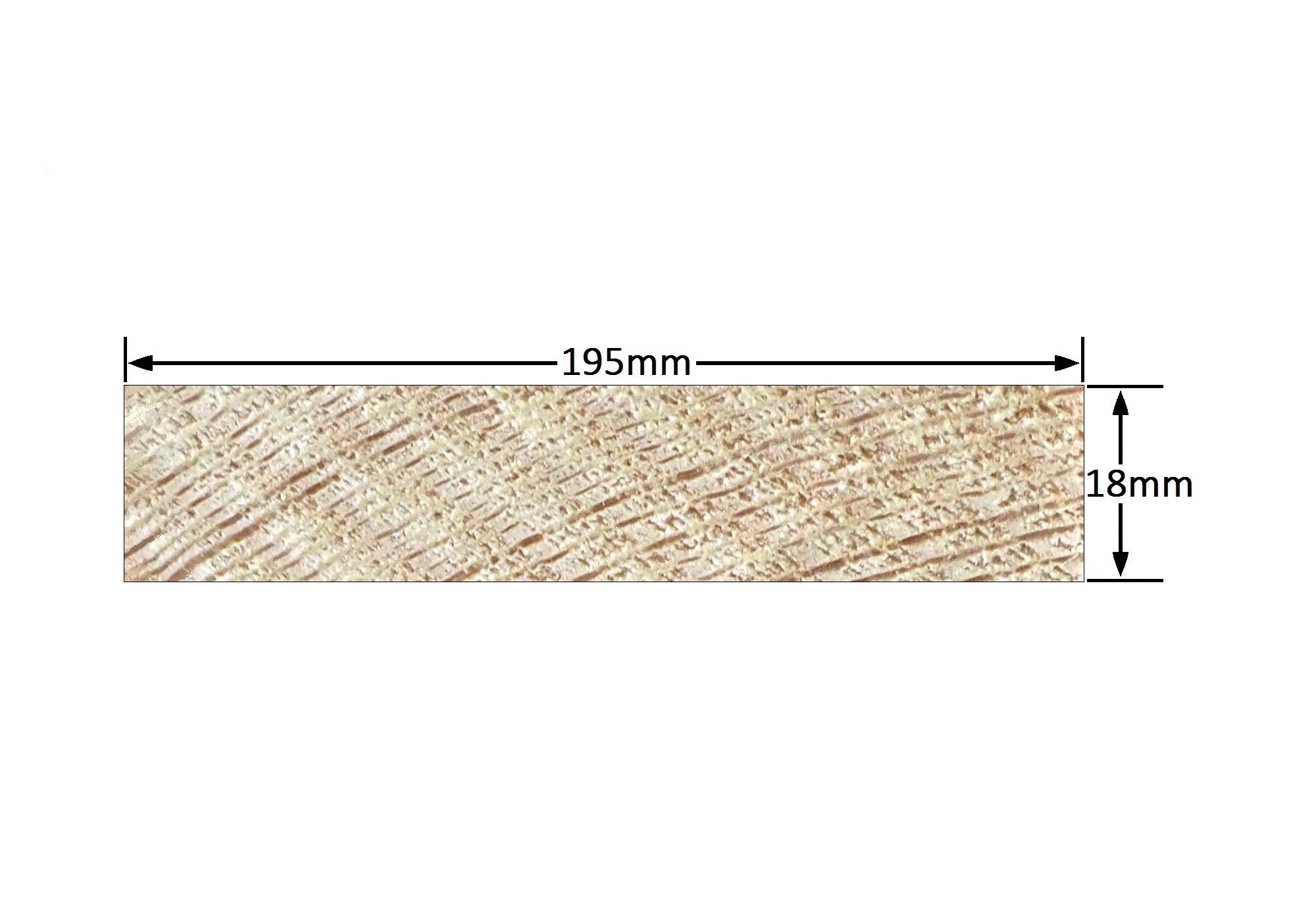Vuren C 18x195 mm. geschaafd - L = 3,00