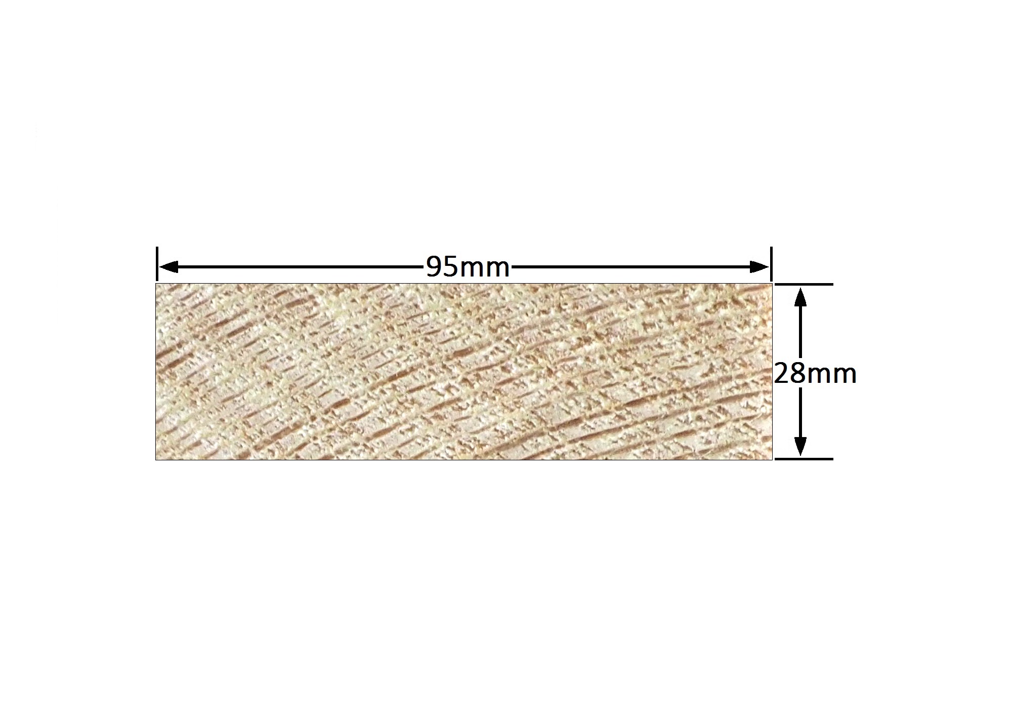 Vuren C 28x95 mm. geschaafd - L = 4,50